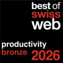 Best of Swiss Web 2026 – Productivity, bronze